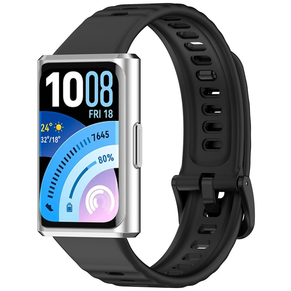 Curea Techsuit W082 pentru Huawei Band 11 / 11 Pro, Neagra