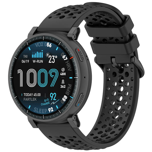 Curea Techsuit W083 pentru Amazfit Watch / Samsung Watch Series, 22mm, Neagra