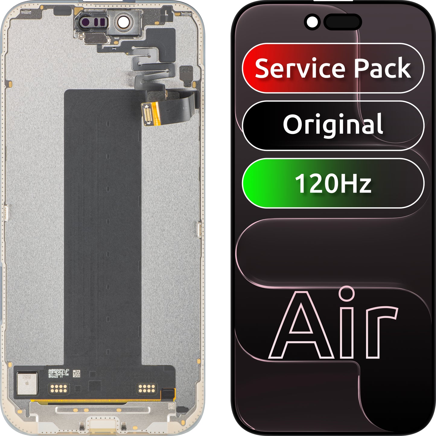 Display cu Touchscreen Apple iPhone 17 Air, cu Rama, Negru, Service Pack 661-55240