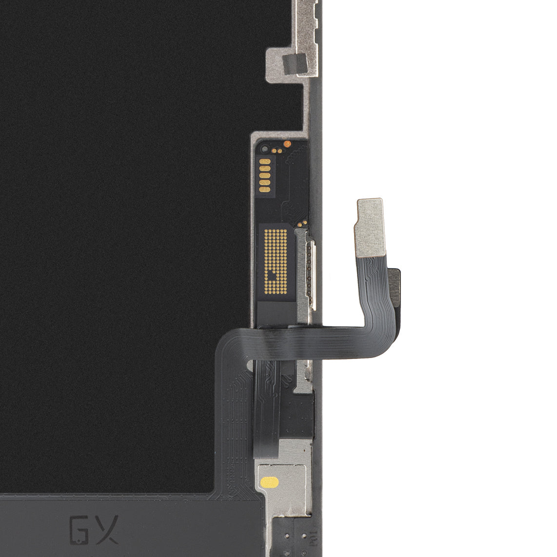 Display cu Touchscreen GX pentru Apple iPhone 12 / 12 Pro, cu Rama, Versiune OLED IC Movable, Negru