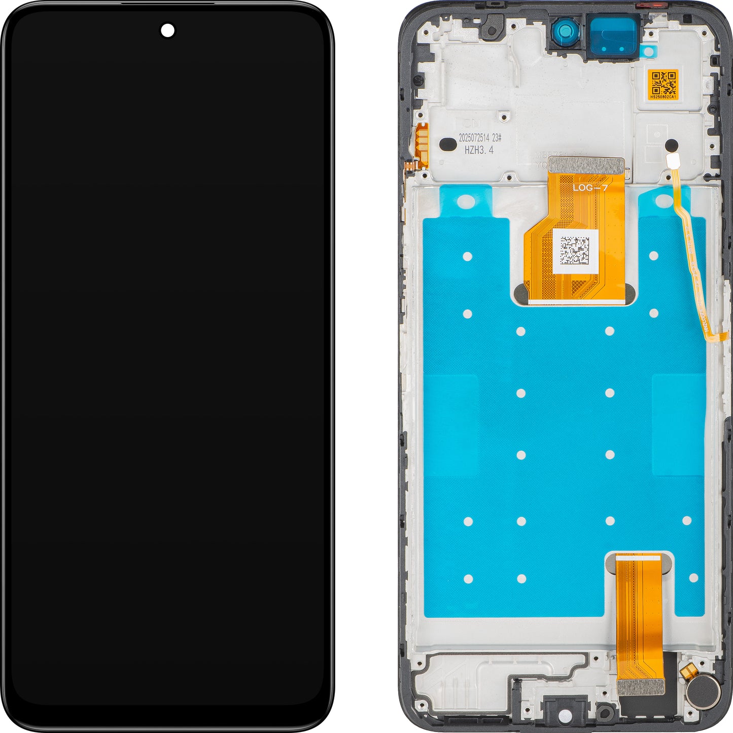 Display cu Touchscreen Honor X7d 5G / 400 Smart 4G / X7d 4G, cu Rama, Negru, Service Pack 0235AQWY