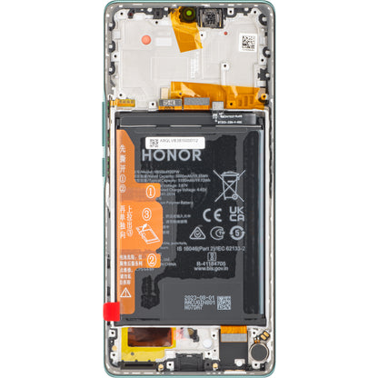 Display cu Touchscreen Honor Magic5 Lite, cu Rama si Acumulator, Verde (Emerald Green), Service Pack 0235AEMX