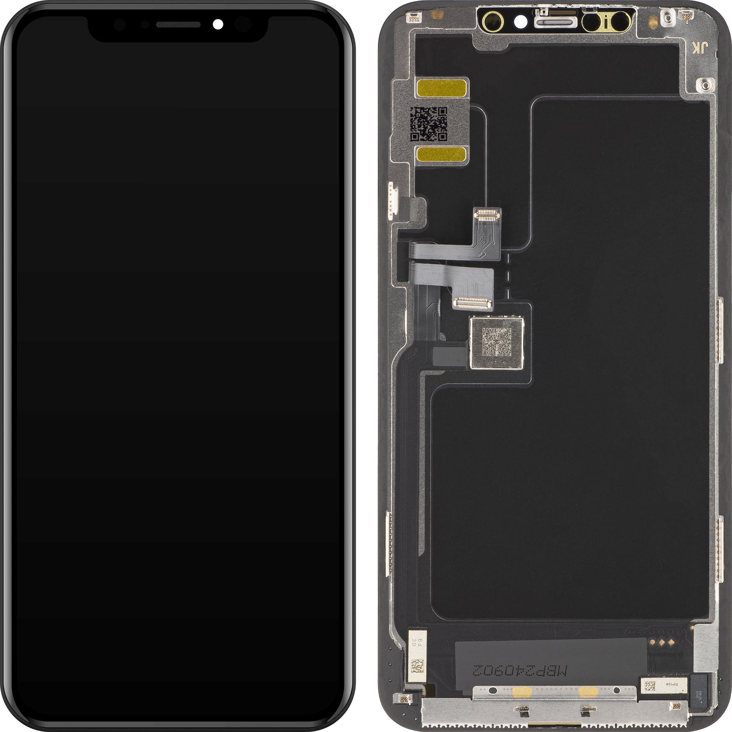 Display cu Touchscreen JK pentru Apple iPhone 11 Pro Max, cu Rama, Versiune OLED IC Movable, Negru