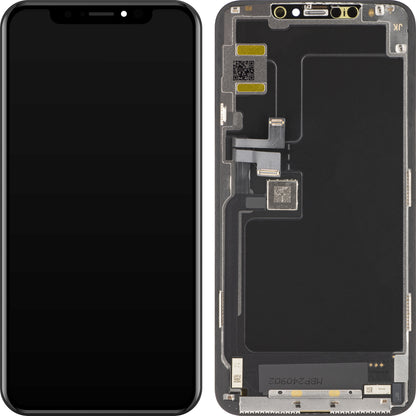 Display cu Touchscreen JK pentru Apple iPhone 11 Pro Max, cu Rama, Versiune OLED IC Movable, Negru