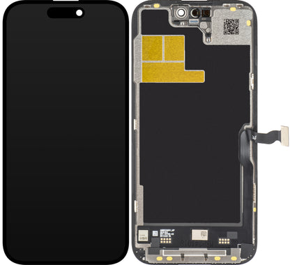 Display cu Touchscreen JK pentru Apple iPhone 14 Pro, cu Rama, Versiune LCD In-Cell IC Movable, Negru