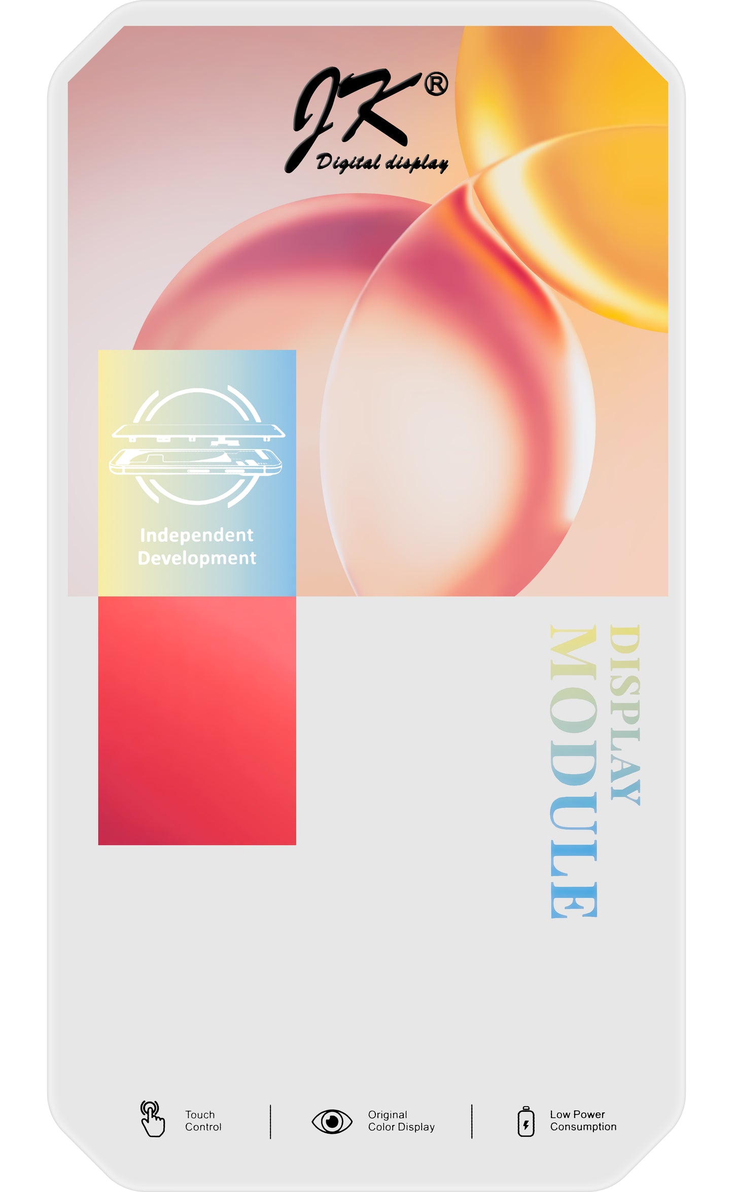 Display cu Touchscreen JK pentru Apple iPhone 15 Pro, cu Rama, Versiune LCD In-Cell, Negru