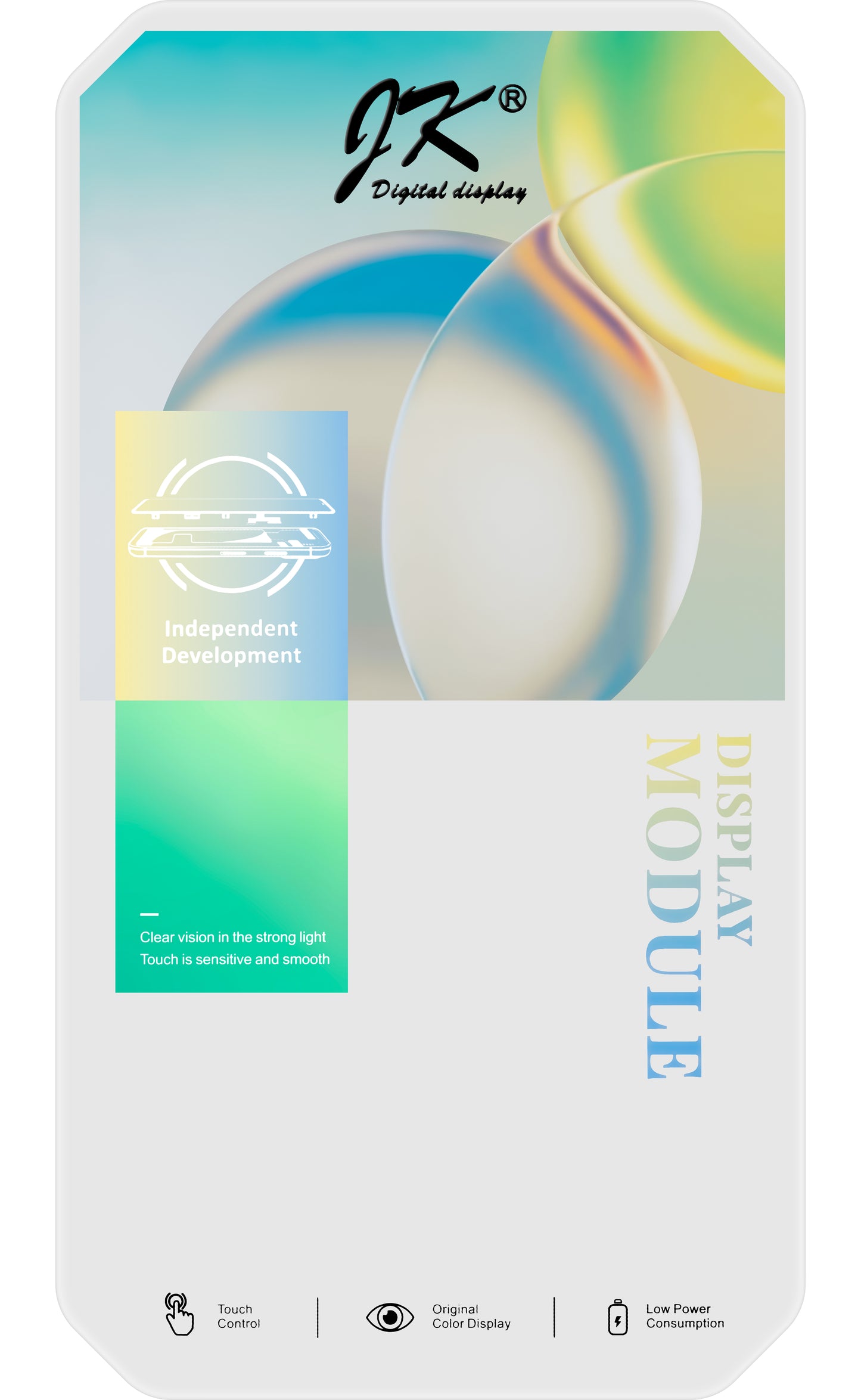 Display cu Touchscreen JK pentru Apple iPhone 15 Plus, cu Rama, Versiune LCD In-Cell, Negru