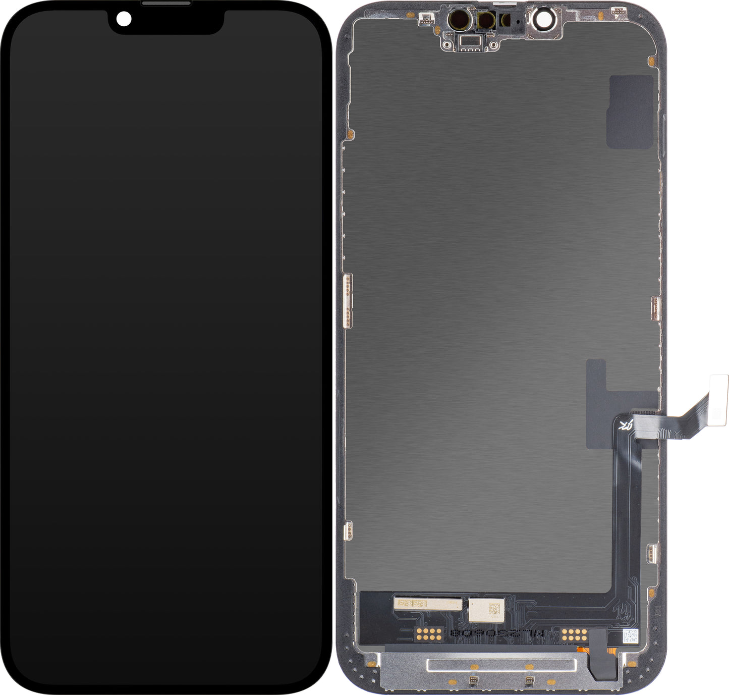 Display cu Touchscreen JK pentru Apple iPhone 14 Plus, cu Rama, Versiune LCD In-Cell, Negru