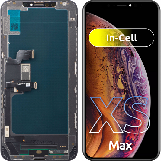 Display cu Touchscreen JK pentru Apple iPhone XS Max, cu Rama, Versiune LCD In-Cell, Negru