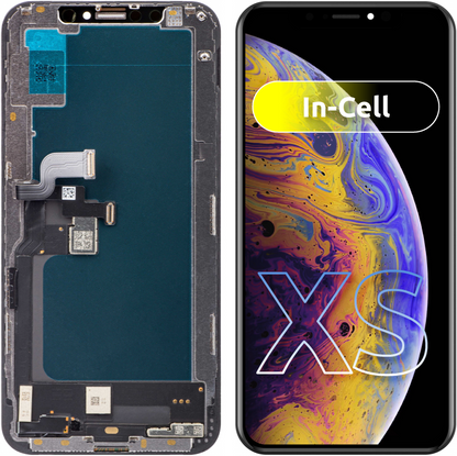 Display cu Touchscreen JK pentru Apple iPhone XS, cu Rama, Versiune LCD In-Cell, Negru