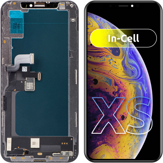 Display cu Touchscreen JK pentru Apple iPhone XS, cu Rama, Versiune LCD In-Cell, Negru