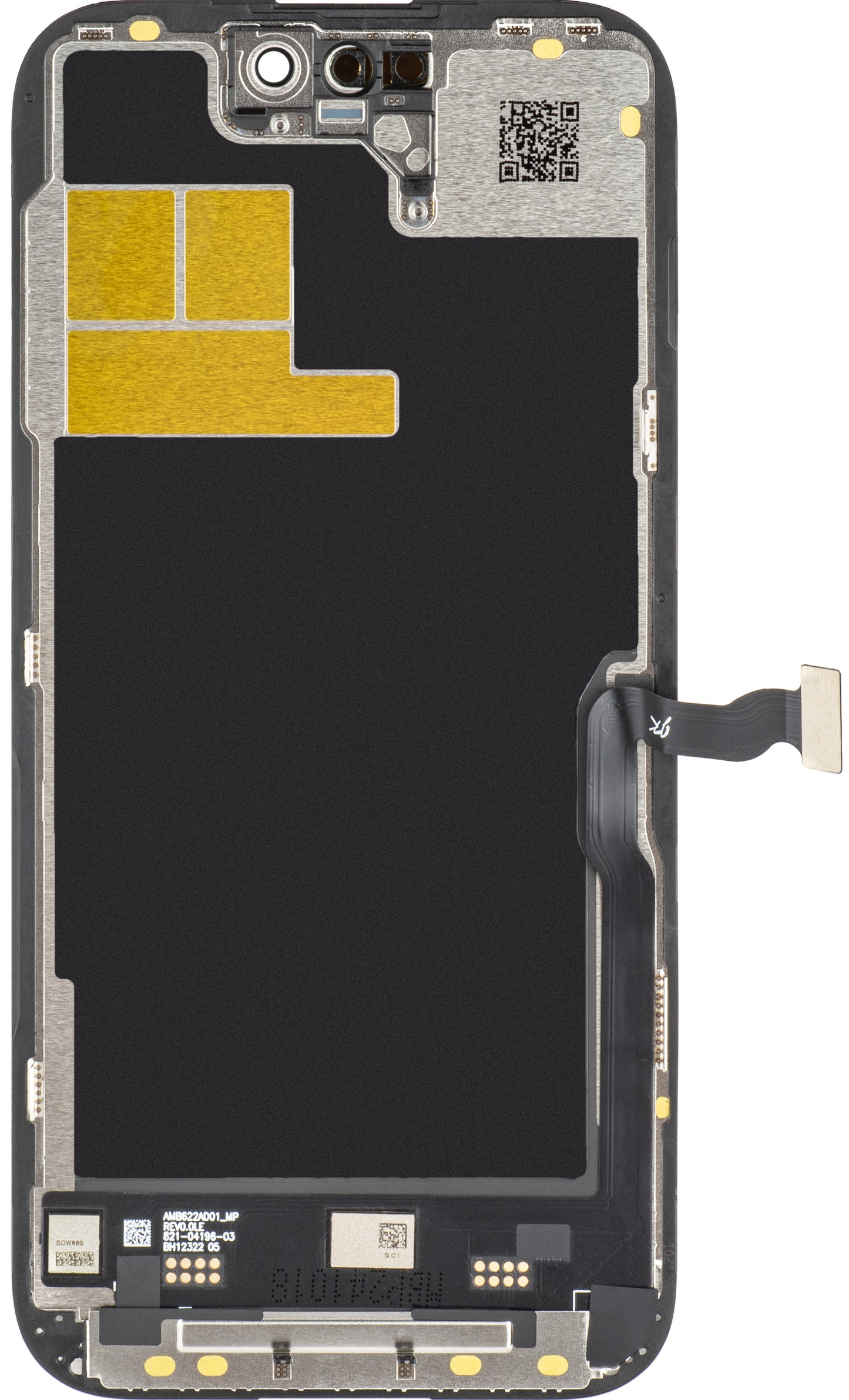 Display cu Touchscreen JK pentru Apple iPhone 14 Pro, cu Rama, Versiune LCD In-Cell IC Movable, Negru
