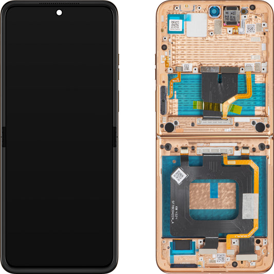 Display cu Touchscreen Motorola Razr+ 2025 / Razr+ 2024 / Razr 50 Ultra, cu Rama, Sub Inner, Maro (Mocha Mousse), Service Pack 5D68C29482