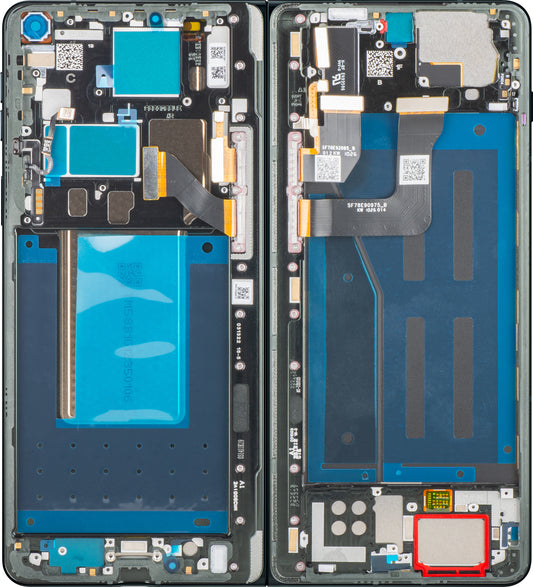 Display cu Touchscreen Motorola Razr Fold, cu Rama, Sub Inner, Negru (Pantone Blackened Blue) Service Pack 5D68C32444
