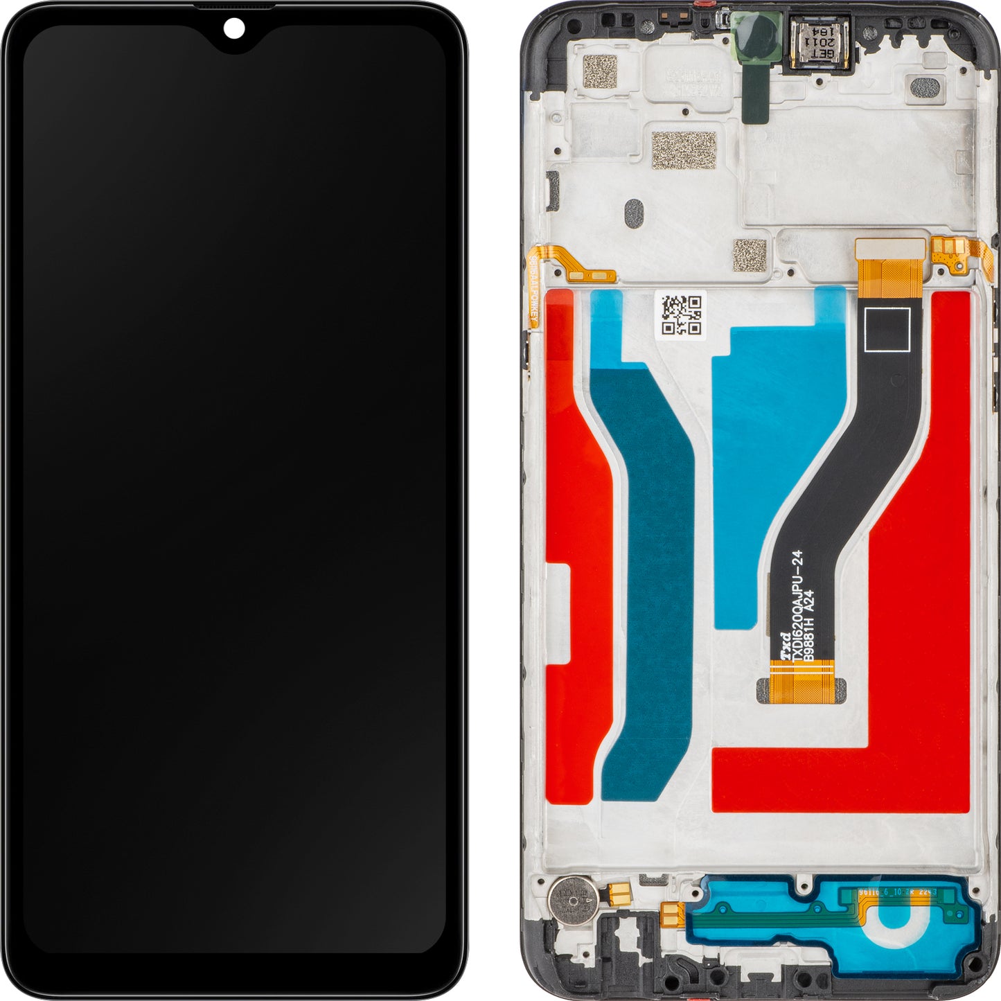 Display cu Touchscreen MP compatibil cu Samsung Galaxy A10s A107, cu Rama, Negru