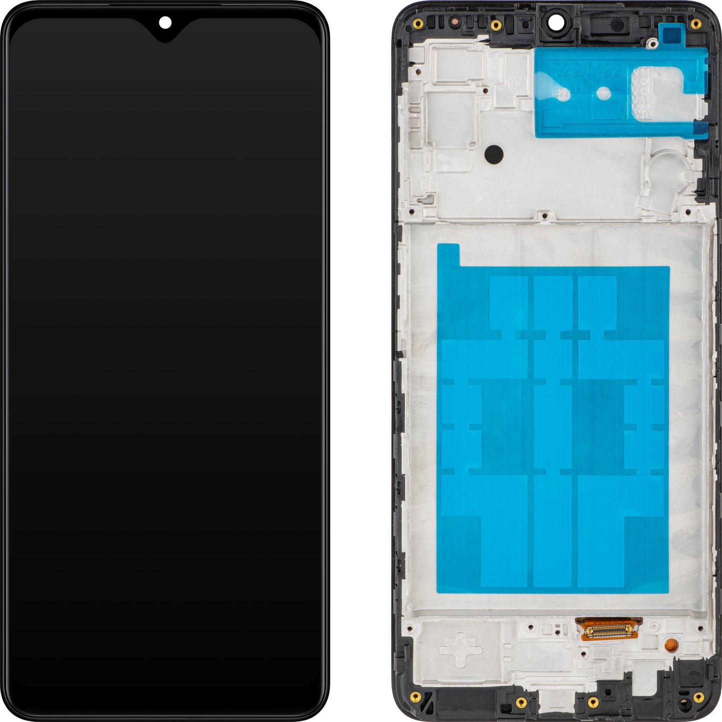 Display cu Touchscreen MP compatibil cu Samsung Galaxy M22 M225, cu Rama, Negru