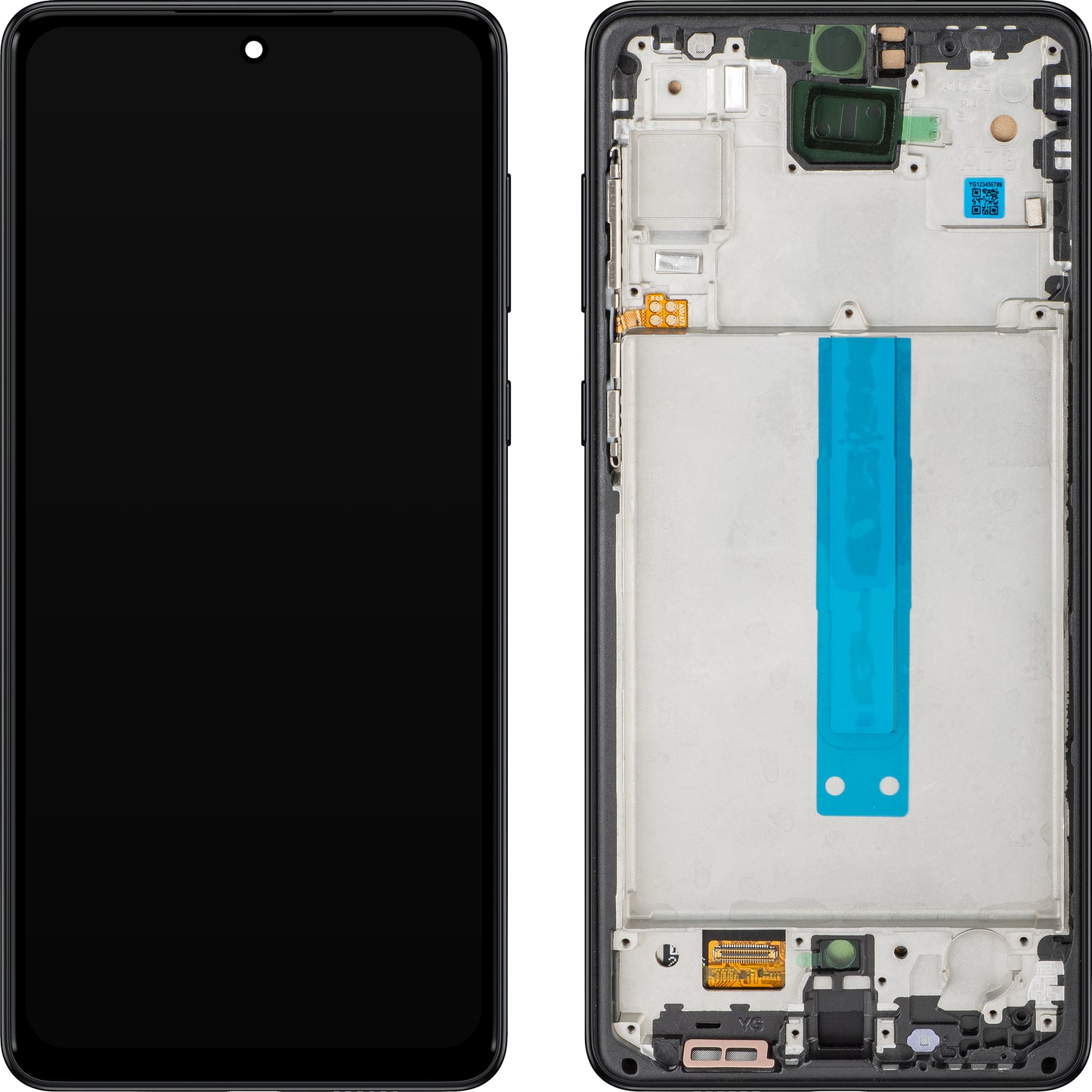 Display cu Touchscreen MP compatibil cu Samsung Galaxy A73 5G A736, cu Rama, Negru