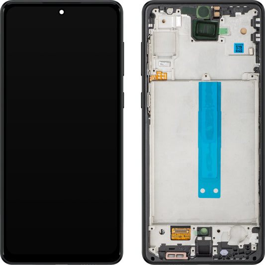 Display cu Touchscreen MP compatibil cu Samsung Galaxy A73 5G A736, cu Rama, Negru