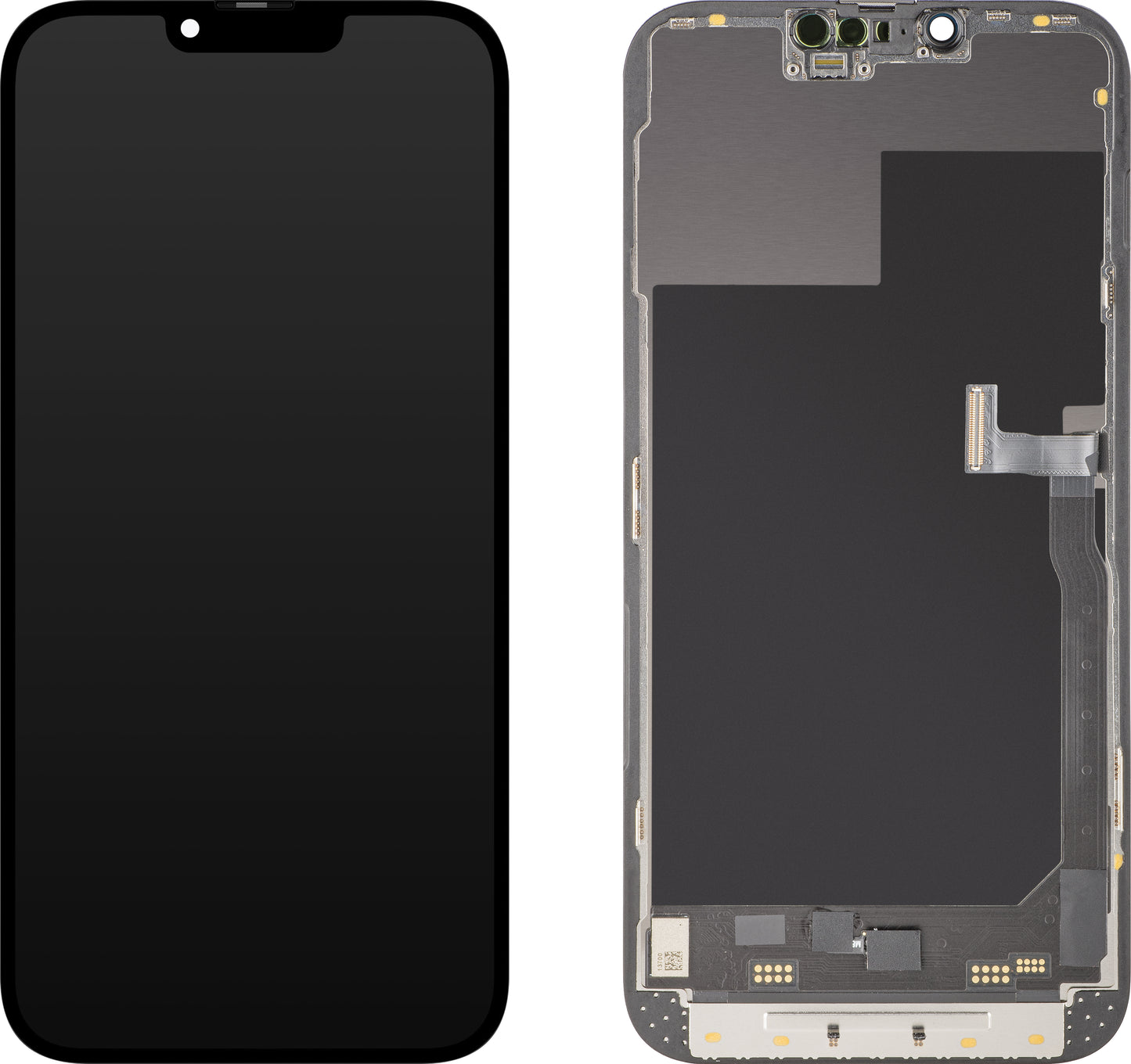 Display cu Touchscreen MP compatibil cu Apple iPhone 13 Pro Max, cu Rama, Versiune Soft OLED 120Hz FHD Diagnostic, Negru