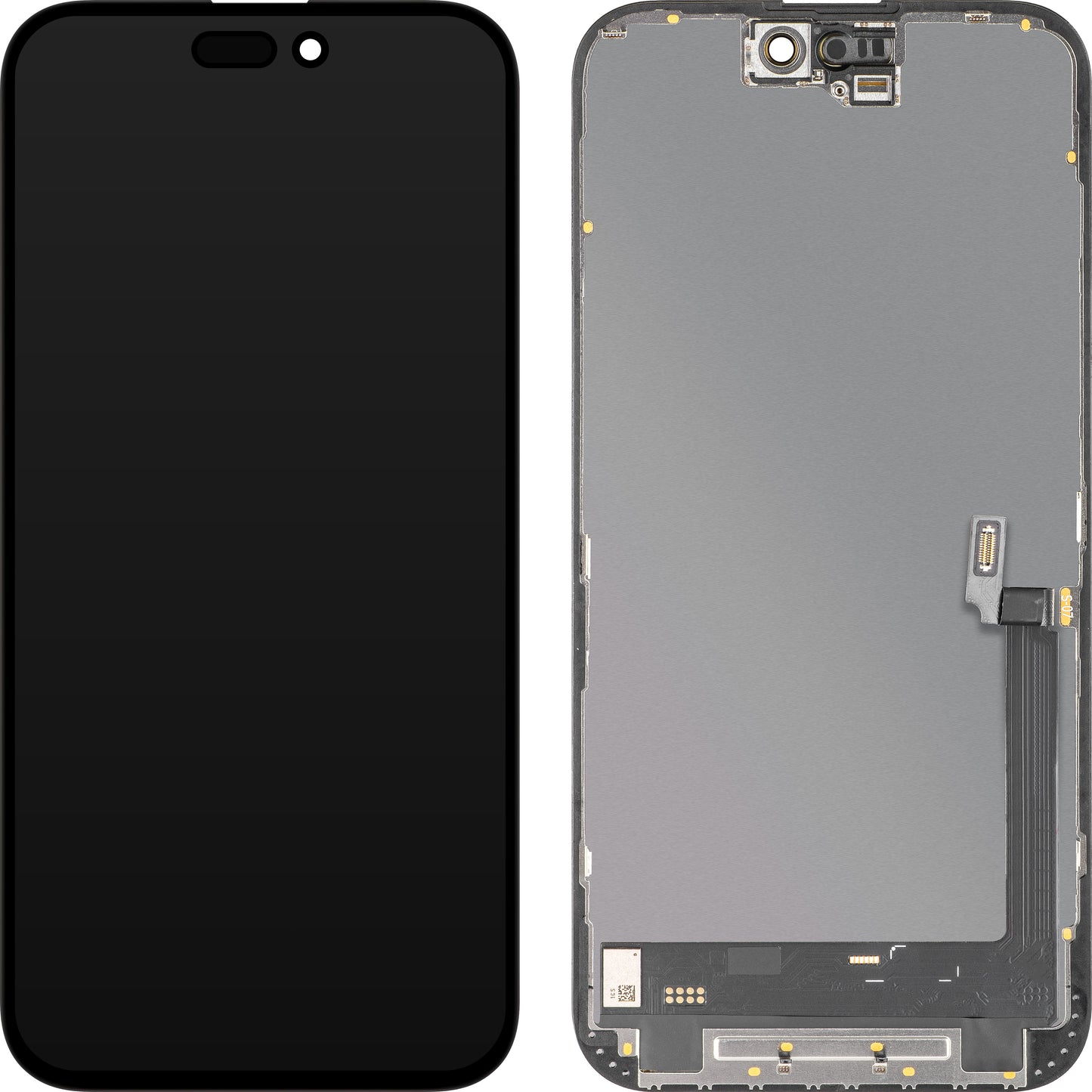 Display cu Touchscreen MP compatibil cu Apple iPhone 16 Plus, cu Rama, Versiune Soft OLED IC Movable FHD, Negru