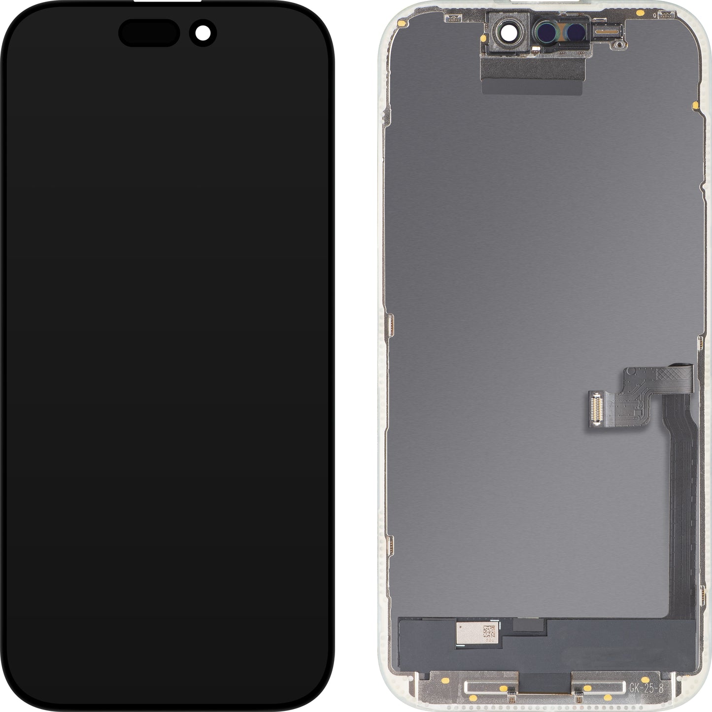 Display cu Touchscreen MP compatibil cu Apple iPhone 16 Pro, cu Rama, Versiune OLED FHD IC Movable, Negru