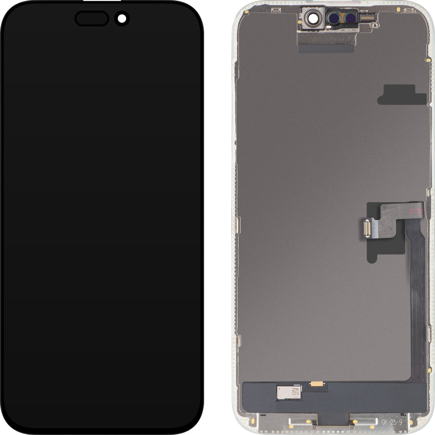 Display cu Touchscreen MP compatibil cu Apple iPhone 16 Pro Max, cu Rama, Versiune OLED FHD IC Movable, Negru