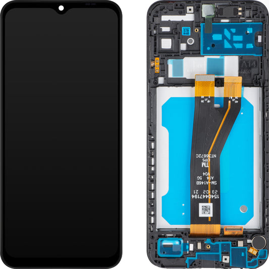 Display cu Touchscreen MP compatibil cu Samsung Galaxy A14 5G A146, cu Rama, Versiune Non-Europa, Negru