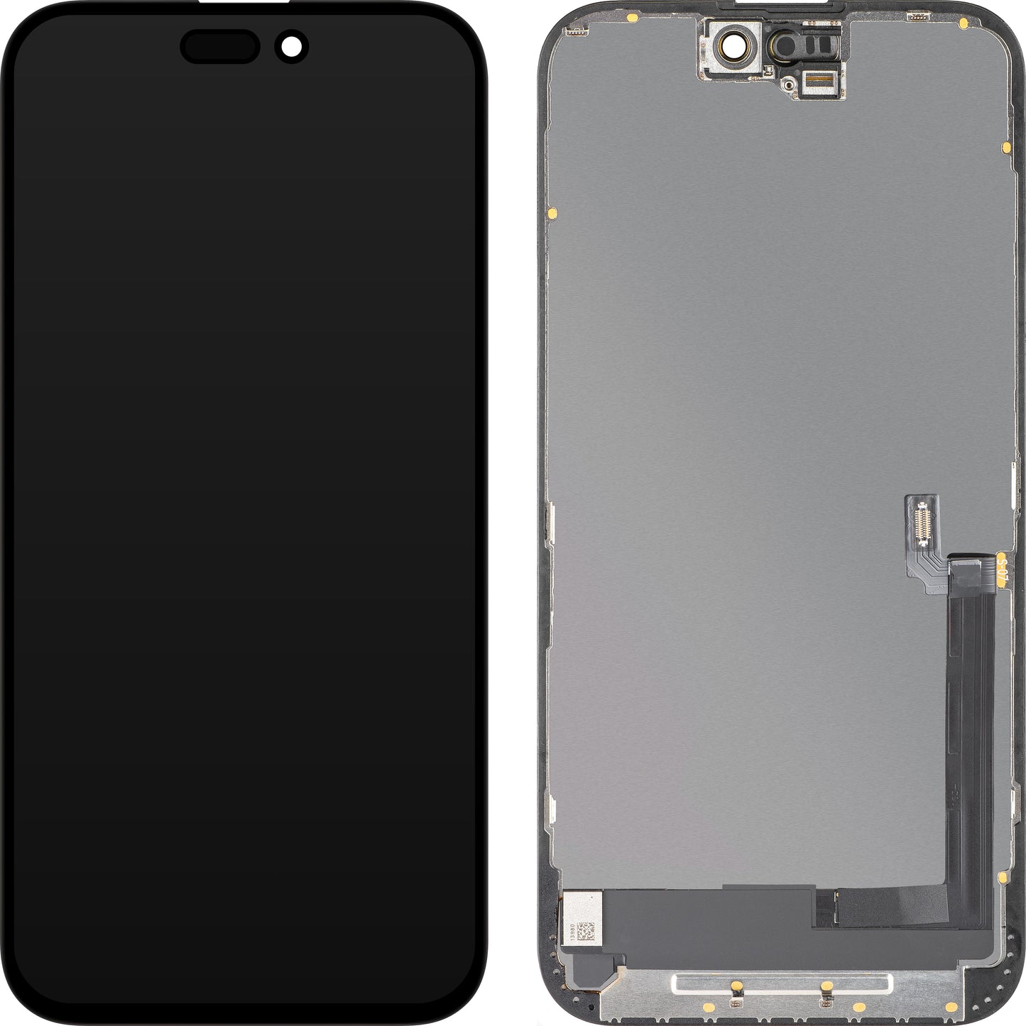 Display cu Touchscreen MP compatibil cu Apple iPhone 16 Plus, cu Rama, Versiune OLED FHD Diagnostic, Negru