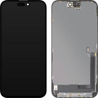 Display cu Touchscreen MP compatibil cu Apple iPhone 16 Plus, cu Rama, Versiune OLED FHD Diagnostic, Negru