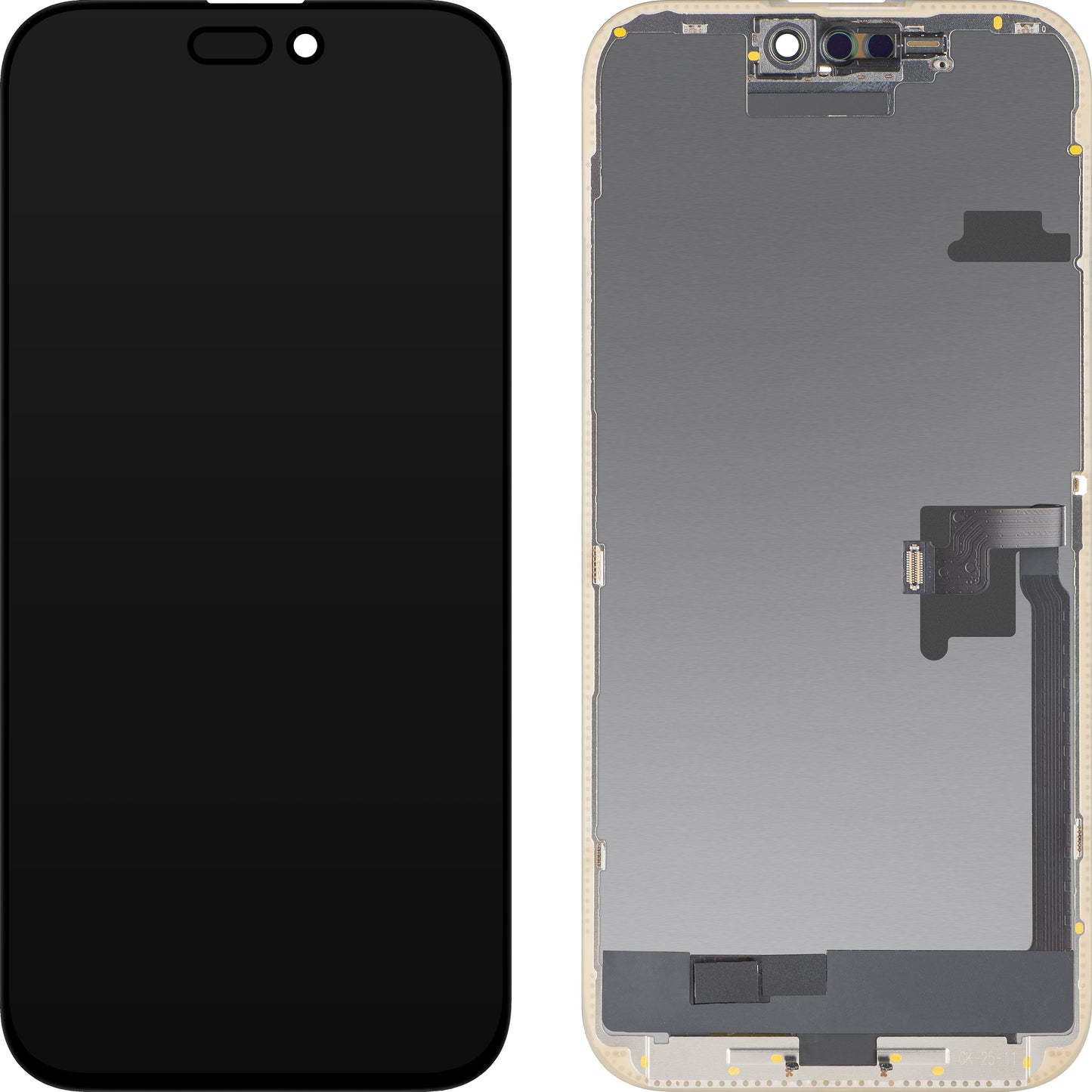Display cu Touchscreen MP compatibil cu Apple iPhone 16 Pro Max, cu Rama, Versiune OLED FHD Diagnostic, Negru