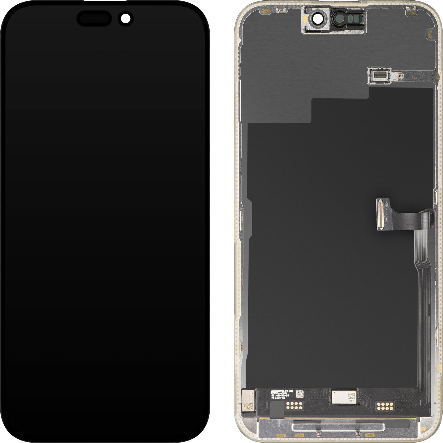 Display cu Touchscreen MP compatibil cu Apple iPhone 15 Pro Max, cu Rama, Versiune Premium Soft OLED FHD 120Hz, Negru, Resigilat
