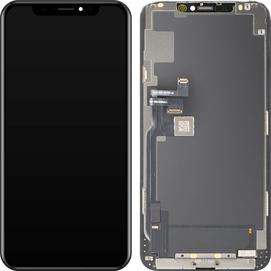 Display cu Touchscreen MP compatibil cu Apple iPhone 11 Pro Max, cu Rama, Versiune OLED FHD IC Movable, Negru