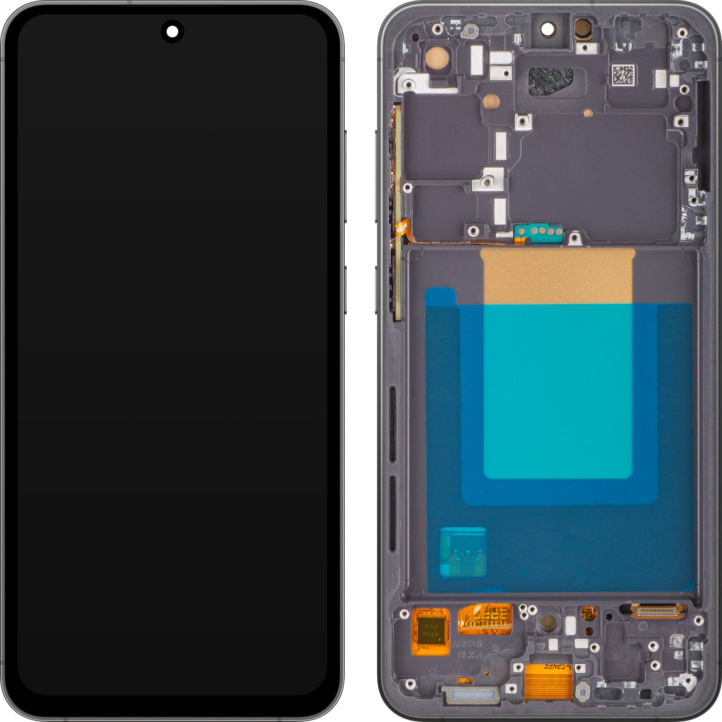 Display cu Touchscreen MP compatibil cu Samsung Galaxy S24 FE S721, cu Rama, Versiune OLED, Negru