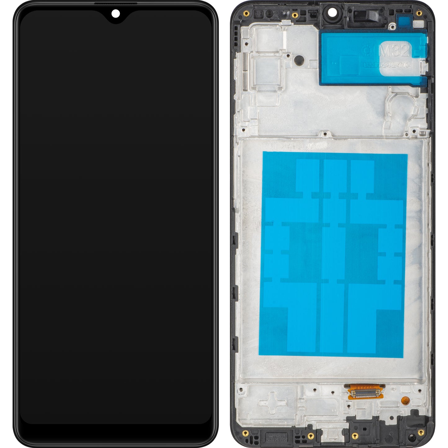Display cu Touchscreen MP compatibil cu Samsung Galaxy M32 M325, cu Rama, Negru