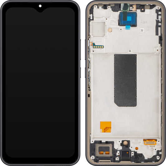 Display cu Touchscreen MP compatibil cu Samsung Galaxy A34 A346, cu Rama, Negru (Graphite), Resigilat