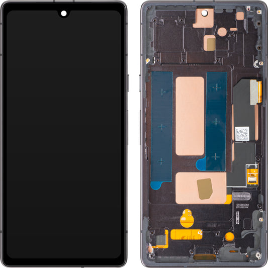 Display cu Touchscreen MP compatibil cu Google Pixel 7a, cu Rama, Versiune OLED, Negru