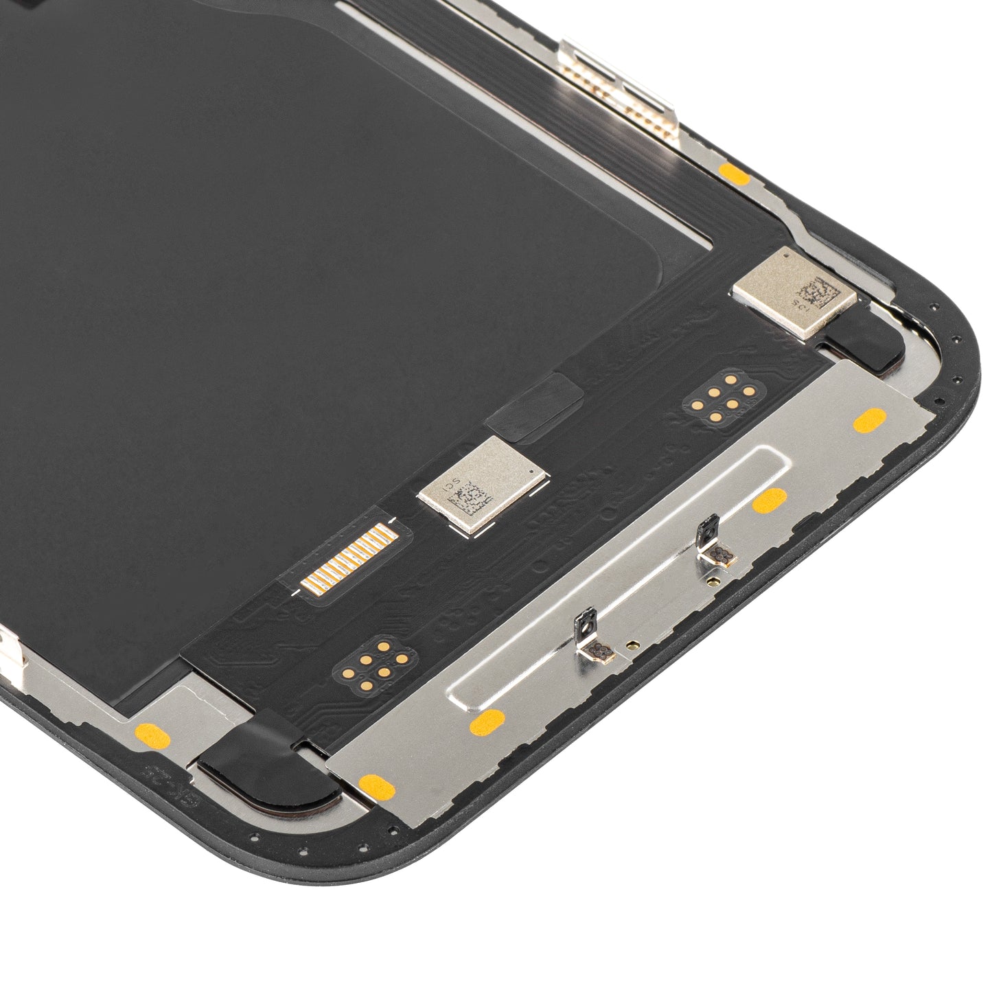 Display cu Touchscreen MP compatibil cu Apple iPhone 12 Pro Max, cu Rama, Versiune Soft OLED IC Movable FHD, Negru