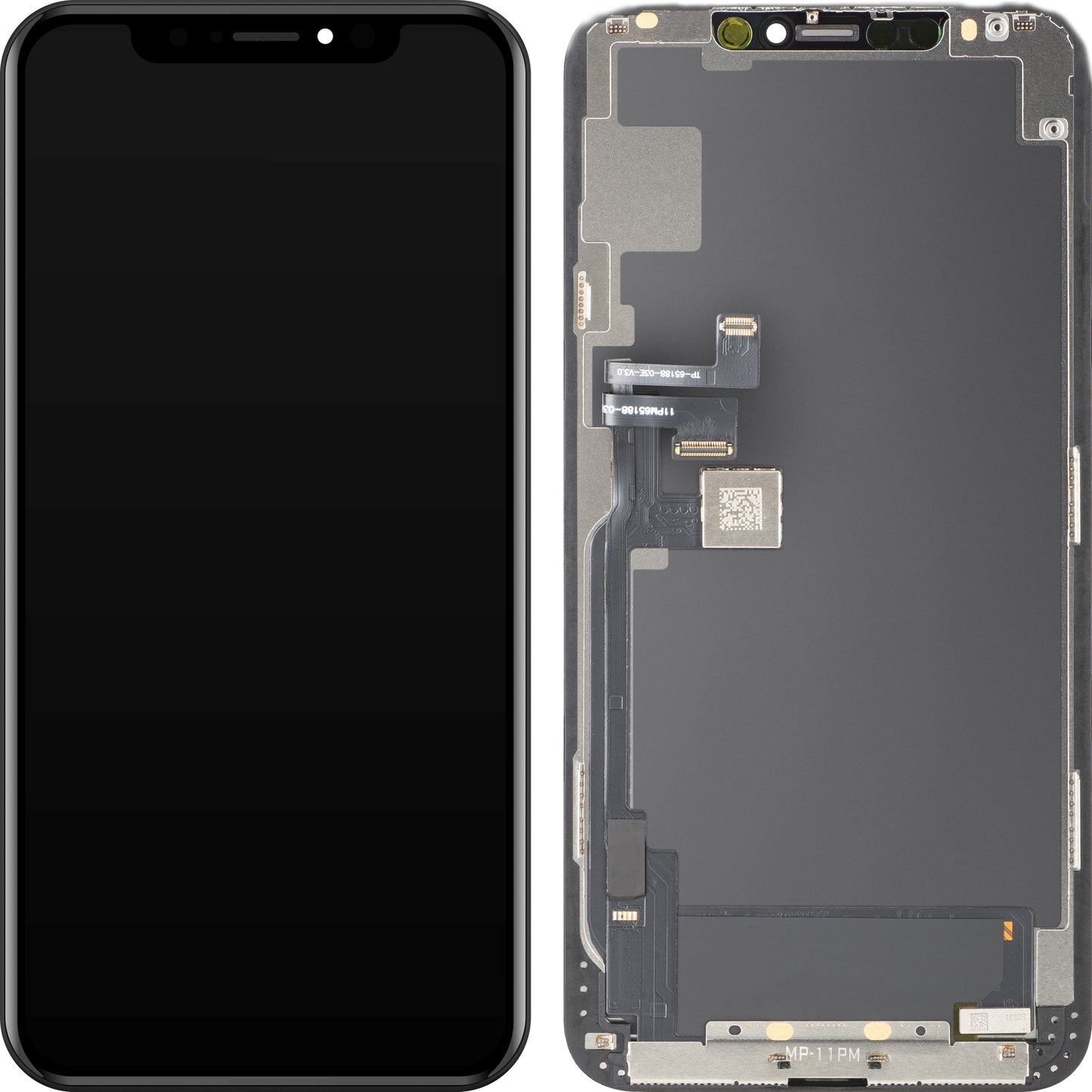 Display cu Touchscreen MP compatibil cu Apple iPhone 11 Pro Max, cu Rama, Versiune OLED FHD IC Movable, Negru, Resigilat
