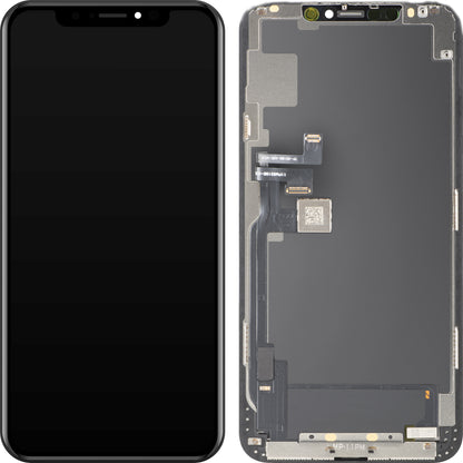 Display cu Touchscreen MP compatibil cu Apple iPhone 11 Pro Max, cu Rama, Versiune OLED FHD IC Movable, Negru, Resigilat