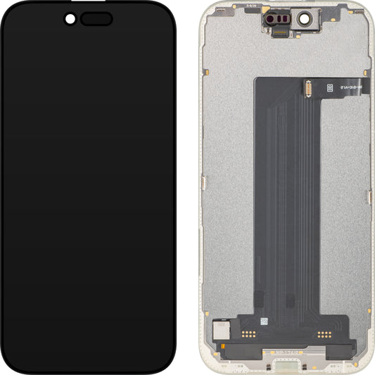 Display cu Touchscreen MP compatibil cu Apple iPhone 17 Air, cu Rama, Versiune Soft OLED FHD 120Hz Diagnostic, Negru