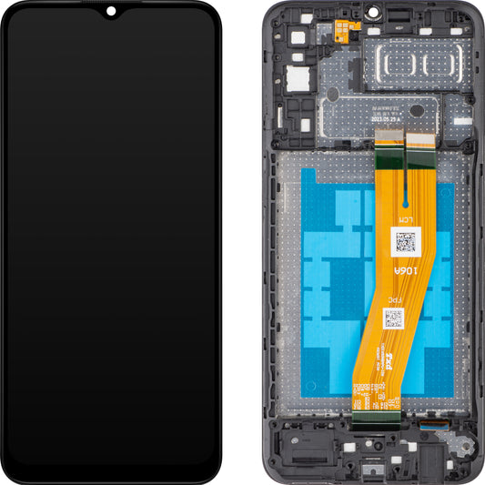 Display cu Touchscreen MP compatibil cu Samsung Galaxy A04e A042, cu Rama, Negru