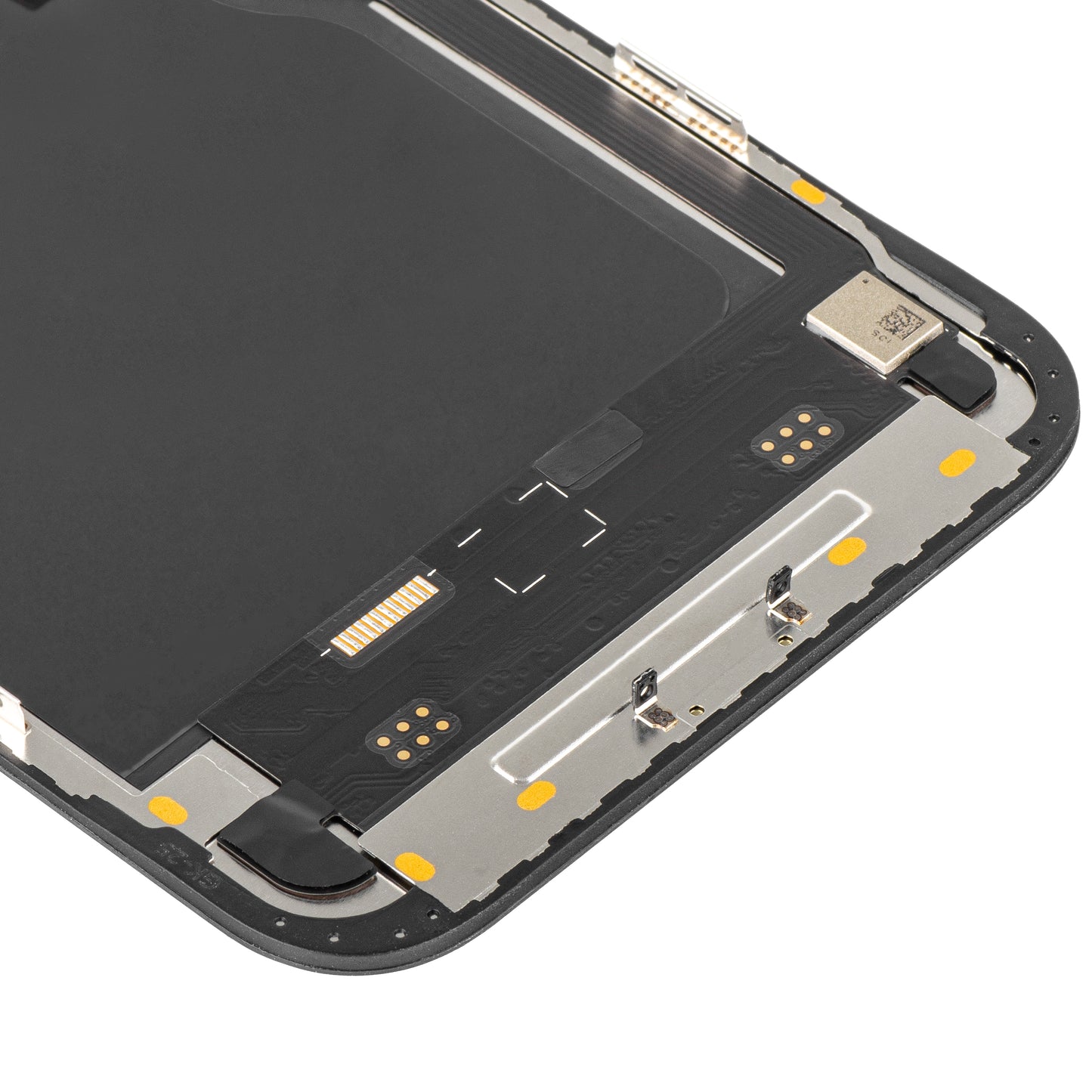 Display cu Touchscreen MP compatibil cu Apple iPhone 12 Pro Max, cu Rama, Versiune Soft OLED IC Movable FHD, Negru