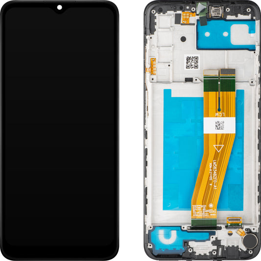 Display cu Touchscreen MP compatibil cu Samsung Galaxy A03s A037, cu Rama, Versiune F, Negru