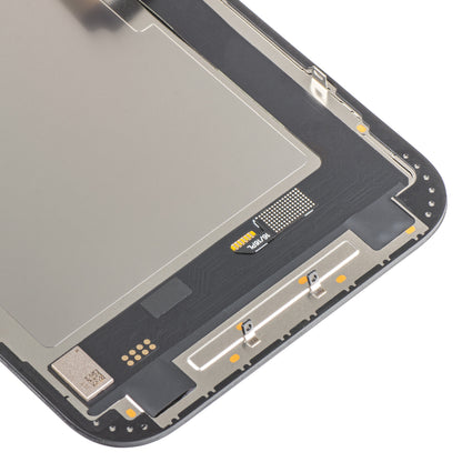 Display cu Touchscreen MP compatibil cu Apple iPhone 16 Plus, cu Rama, Versiune Soft OLED IC Movable FHD, Negru