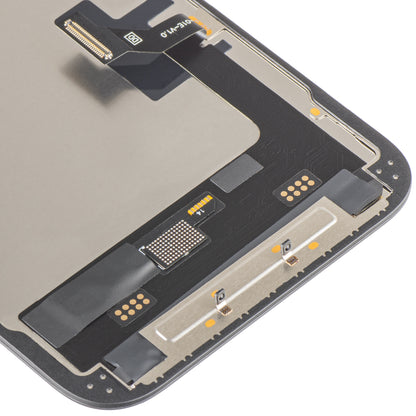 Display cu Touchscreen MP compatibil cu Apple iPhone 16e, cu Rama, Versiune Soft OLED FHD 120Hz IC Movable, Negru