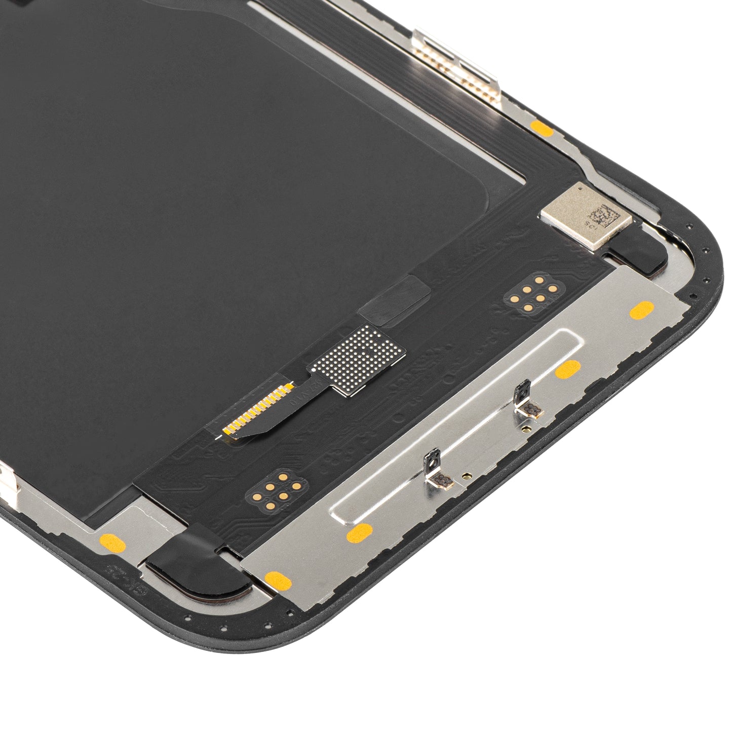Display cu Touchscreen MP compatibil cu Apple iPhone 12 Pro Max, cu Rama, Versiune Soft OLED IC Movable FHD, Negru