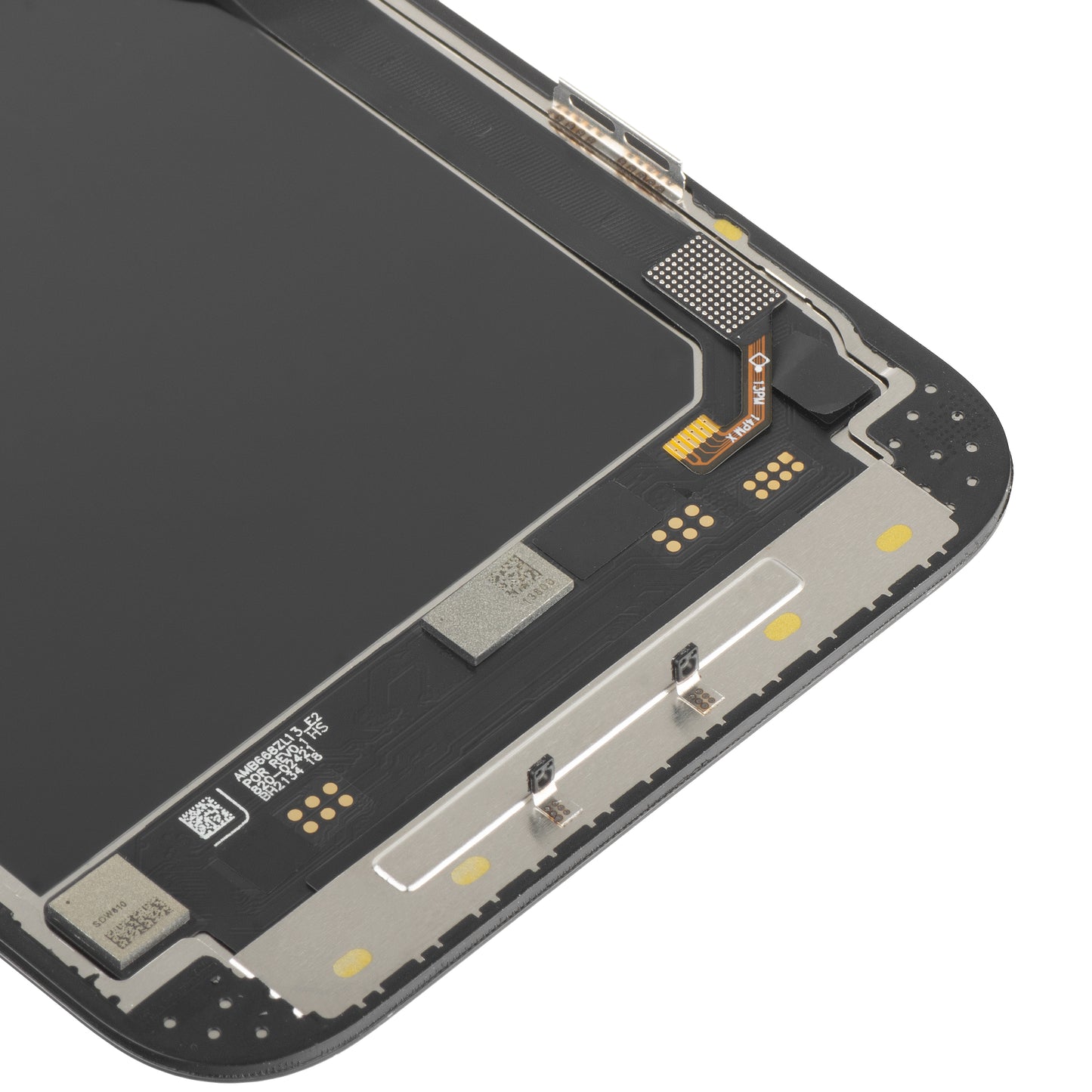Display cu Touchscreen MP compatibil cu Apple iPhone 13 Pro Max, cu Rama, Versiune Soft OLED IC Movable 120Hz FHD, Negru