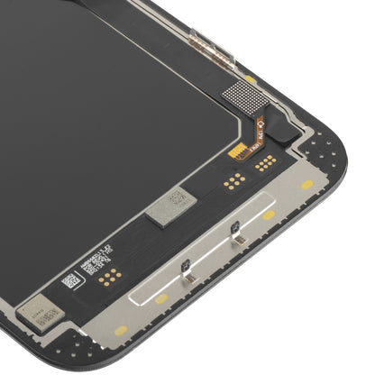 Display cu Touchscreen MP compatibil cu Apple iPhone 13 Pro Max, cu Rama, Versiune Soft OLED IC Movable 120Hz FHD, Negru