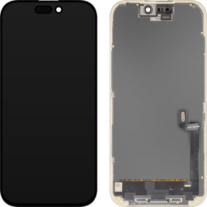Display cu Touchscreen MP compatibil cu Apple iPhone 17, cu Rama, Versiune OLED FHD IC Movable, Negru