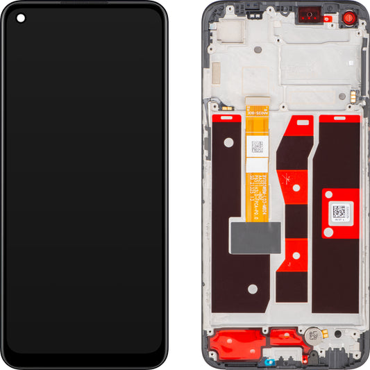 Display cu Touchscreen Oppo A55, cu Rama, Negru (Starry Black), Service Pack 4908581